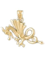 Dazzlers Solid 14 karats gold Dragon Charm Pendant Available in three colors from jewelsberry (weights: 2.7 grams only)