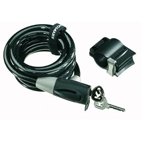 Kryptonite Kryptokeeper Coil Cable Lock 6 x 1 2 With Bracket Black by Kryptonite