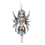 Figurine Silver and Gold Hand Painted resin Strangeling Fairies by Jasmine Becket Griffith