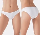 Ilusions Womens Microfiber Low-rise Everyday Comfort Bikini Panty WHITE S