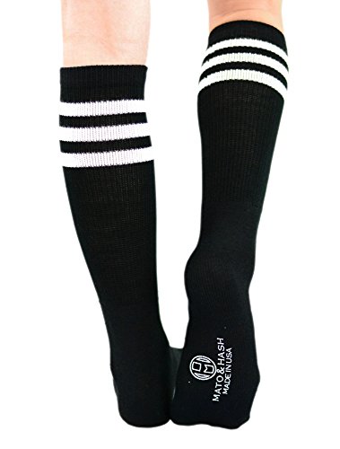 Knee High Socks | Tube Socks with Stripes | Athletic, Warm, + More| Made in USA