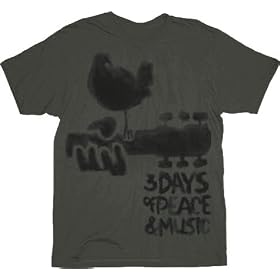 Woodstock 69 Music Festival 3 Days of Peace & Music Charcoal T-shirt Tee