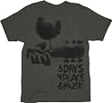 Woodstock 69 Music Festival 3 Days of Peace & Music Charcoal T-shirt Tee