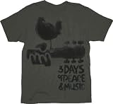 Woodstock 69 Music Festival 3 Days of Peace & Music Charcoal T-shirt Tee
