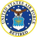 USAF Air Force Military Embroidered Iron On Patch - Retired Crest Logo Applique