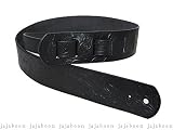 【送料無料】 JAJABOON アラベスク レザー ギターストラップ 【黒】 唐草模様 本革の画像
