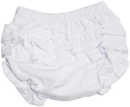 Kissy Kissy - Basic Diaper Cover with Ruffle - White