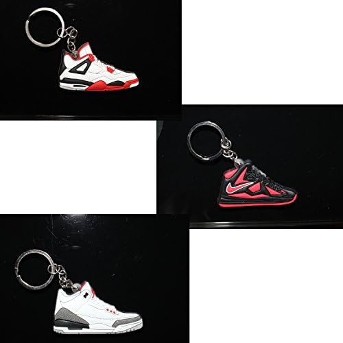 3 PACK Air Jordan Michael Jordan Shoe Game Basketball Jumpman Key Chain #42 #57 #37