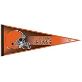 CLEVELAND BROWNS PENNANT STICKER BUTTON SET