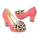 Charm Foot Fashion Bows Womens High Heel Chunky Heel Pumps Shoes