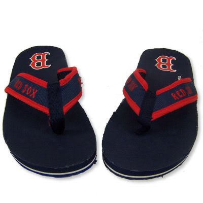 BOSTON RED SOX OFFICIAL FLIP FLOP SANDALS SZ EXTRA LARGE