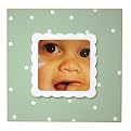 Polka Dot Cottage Frame - Green (4x4")