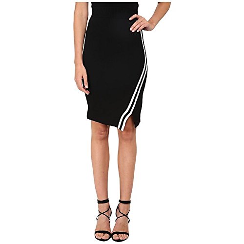 Neil Barrett ボトムス スカート Stripes Asymmetric Tube Skirt Black [並行輸入品]