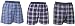 6 Pack Lot Assorted Blues Unisex Flannel Tartan Check Cotton Plaid boxers boxer shorts available in 5 adult sizes exposed waist false fly