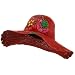 Large Brim Floral Print Sun Hat-Red