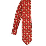 Izod Snowman Print Tie Red