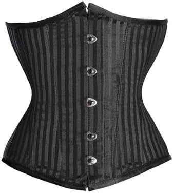 Black Striped Underbust Corset