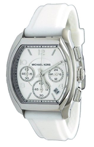 MICHAEL Michael Kors Watch, Womens White Silicone Strap MK5227