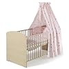 Schardt 13 402 1/632 - Bettset 4-teilig Bienchen rosa ( 2-teilige Bettw�sche, Himmel und Nestchen)
