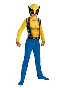 Marvel Comics Boys Wolverine Costume with Mask