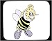 Decorated Mouse Pad with bug, insect, animal, bee, grin