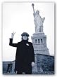 John Lennon, Statue of Liberty by Bob Gruen 34"x24" Art Print Poster
