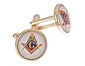 Gold plated cufflinks with the Masonic symbol or emblem with presentation box. Made in the U.S.A