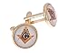Gold plated cufflinks with the Masonic symbol or emblem with presentation box. Made in the U.S.A