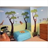 Jungle Wall Stencils for Jungle Theme Wall Mural for Baby Room