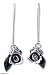 Pearl and labradorite earrings, 'Rose of Night'