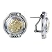18K Gold/Silver Roman-Inspired Coin Earrings