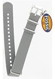 Fossil 18mm-Gray Nylon Watchband