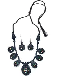 Designer Jewellery Necklace and Earing In Terracota Handcrafted Gifts