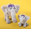 Elephant Mama and Baby Zibbie Plush Toy