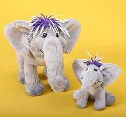 Elephant Mama and Baby Zibbie Plush Toy
