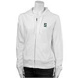 Michigan State Spartans Ladies White Full Zip Hoody Sweatshirt