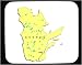 Decorated Mouse Pad with map, canada, quebec