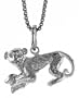Sterling Silver 1/2 in. (13mm) Tall Chinese Zodiac Pendant for Year of the MONKEY