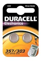 Duracell Batterie Elektronik 357/303 Silberoxydknopfzelle (SR44) 1,5V 2St