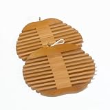 Creative Home's 7-Inch Bamboo Trivets, Set of 2, Apple/Pear