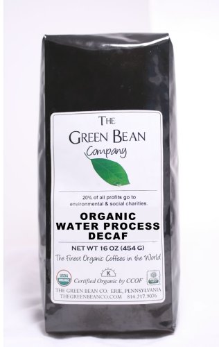 Organic Water Processed Decaf Coffee. 1 Pound. Buy 5 Pounds and get a Free Pound! The Green Bean Company Donates 20% of all Profits to Environmental Charities! Ultra Premium Quality.