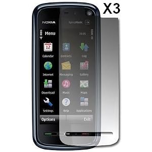 41fT70 37TL. SL500 AA300  3 Pack of Premium Reusable LCD Screen Protector for Nokia XpressMusic 5800 [Accessory Export Packaging]