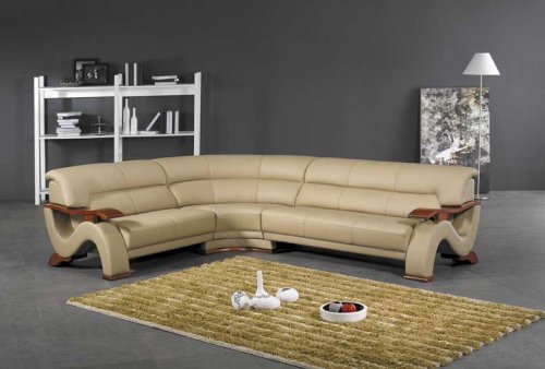 3 pcs Sectional Italian Leather Sofa Set, Item#2033