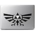 The Legend of Zelda Triforce Royal Crest Vinyl Decal Sticker Skin for Apple Macbook Air & Pro 13 15 17 Inch, Car, Laptop, Notebook, Chromebook, Tablet, Ultrabook, Window, Glass, Wall, Outside, Tables, Chair, Desktop