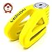 Acekit Veison Bicycle And Motorcycle Brake Disc Lock Heavy Duty Strengthen Body Sawing Resistant With Four Ribs 6mm Harden Lock Pin With Remind Cable-Yellow