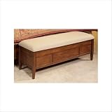 bedroom storage bench-Somerton Runway Contemporary Blanket Storage Bench in Warm Brown