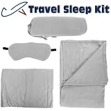 Daya Travel Kit - Silver Cashmere And Wool Blended Fabric