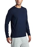 Naturally By Derek Rose Men's Long Sleeve Narrow Neck Band T-Shirt