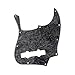 Musiclily Pro 10-Hole Contemporary J Bass Pickguard for Fender Jazz Bass Mexican 5-String, 4Ply Black Pearl