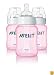 Philips AVENT 9 Ounce BPA Free Classic Polypropylene Bottles, 3-Pack, Pink